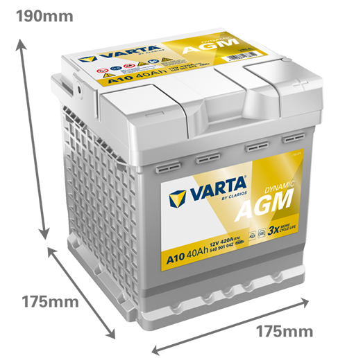 Akumulator Varta Dynamic AGM 40Ah A10