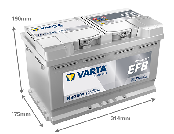 Akumulator Varta Dynamic EFB 80Ah / N80