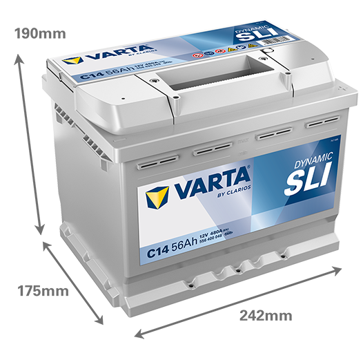 Akumulator Varta Dynamic SLI 56Ah / C14