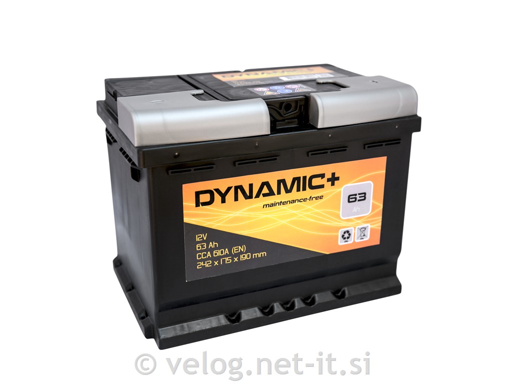 Avto akumulator 63Ah 610A Dynamic Plus