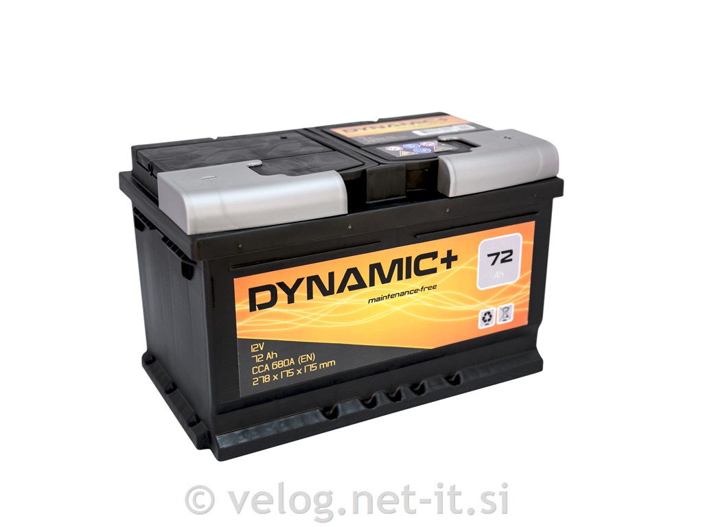 Avto akumulator 72Ah 680A Dynamic Plus