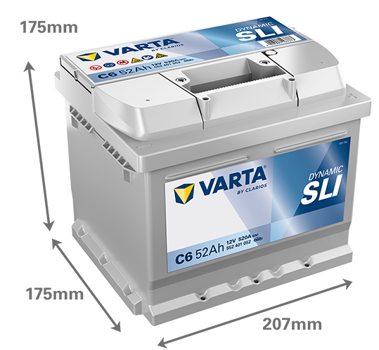 Akumulator Varta Dynamic SLI 52Ah / C6