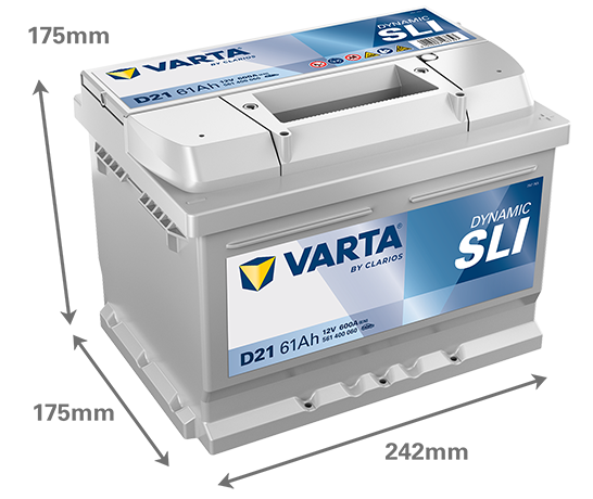 Akumulator Varta Dynamic SLI 61Ah / D21