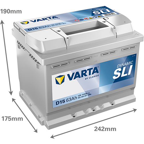 Akumulator Varta Dynamic SLI 63Ah / D15