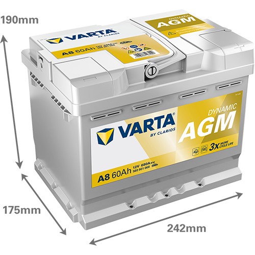 Akumulator Varta Dynamic AGM 60Ah / A8