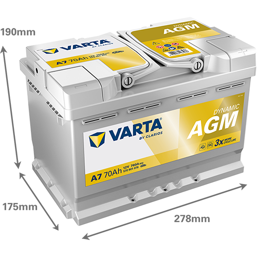 Akumulator Varta Dynamic AGM 70Ah / A7