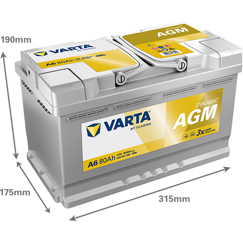 Akumulator Varta Dynamic AGM 80Ah / A6
