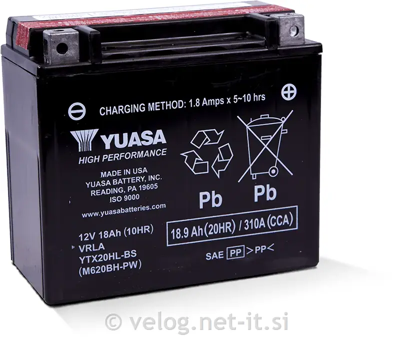 Moto akumulator YUASA YTX20HL-BS 18Ah