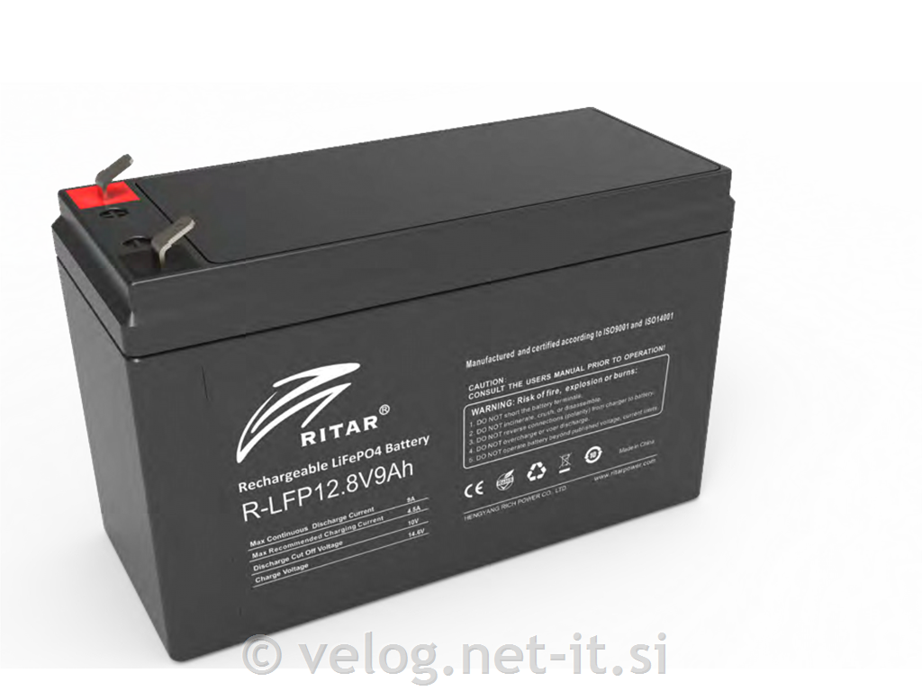 LiFePO4 baterija 12,8V 9Ah Ritar