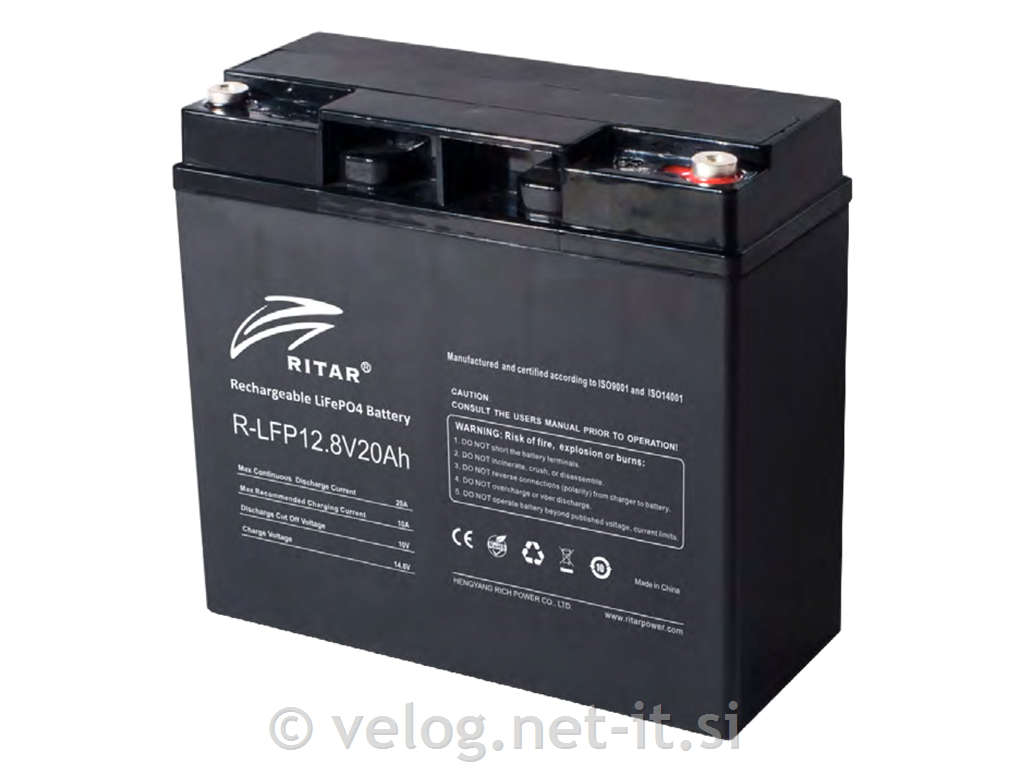 LiFePO4 baterija za golf 12,8V 20Ah Ritar