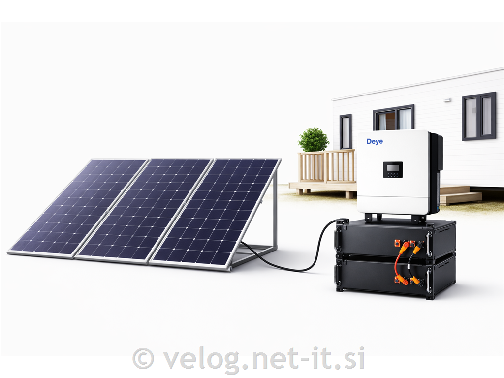 Solarna elektrarna 5kWh za mobilno hišico - deluje neslišno