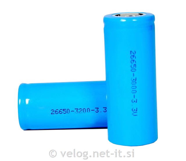 LiFePO4 baterijska celica 26650 3000mAh