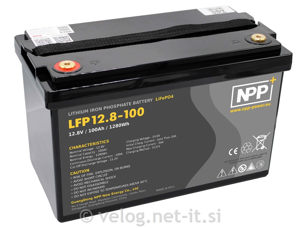 LiFePO4 baterija 12V 100Ah z BT