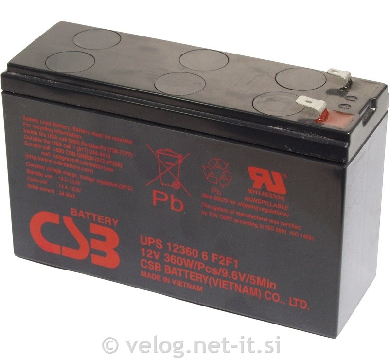UPS akumulator CSB Energy UPS 12V 7,1Ah slim