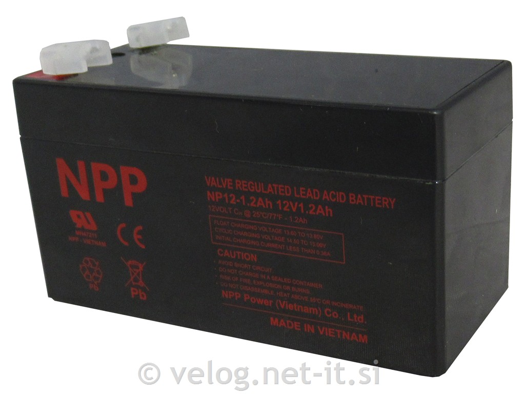 UPS AGM akumulator 12V 1,2Ah F1 NPP