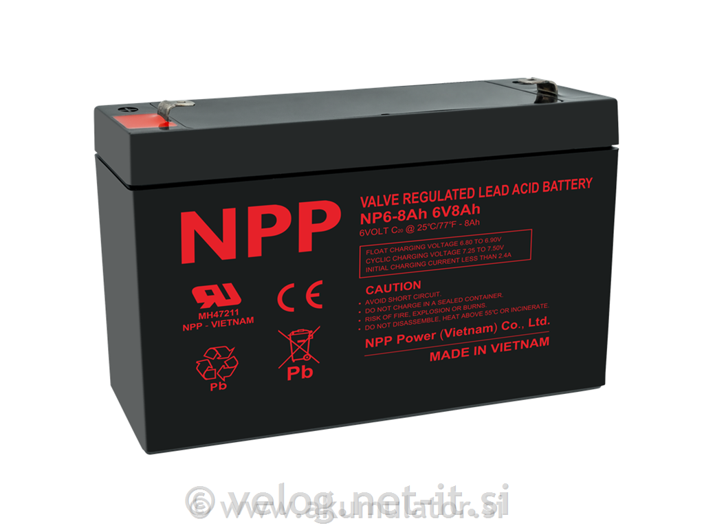 UPS AGM akumulator 6V 8Ah NPP