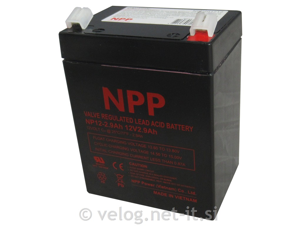 UPS AGM akumulator 12V 2,9Ah F1 NPP