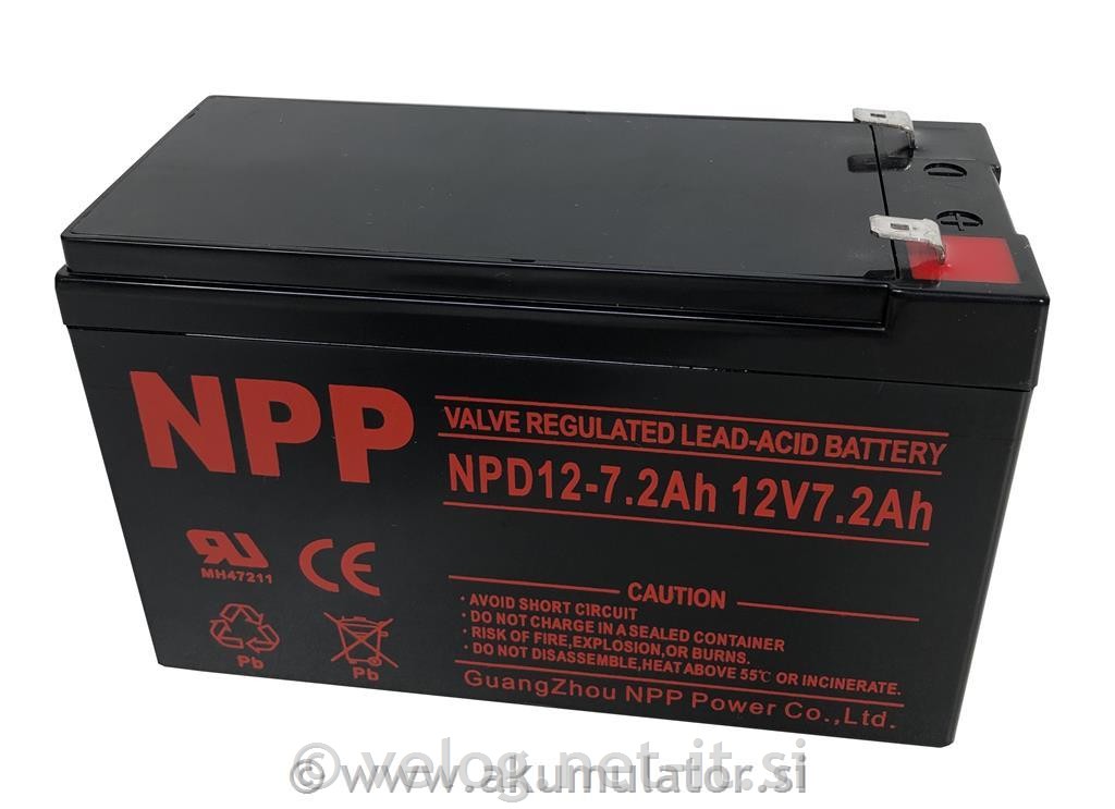 Akumulator za otroško vozilo 12V 7,2Ah