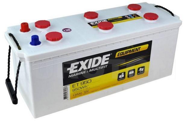 Exide akumulator ET950, poltrakcijski, 135Ah