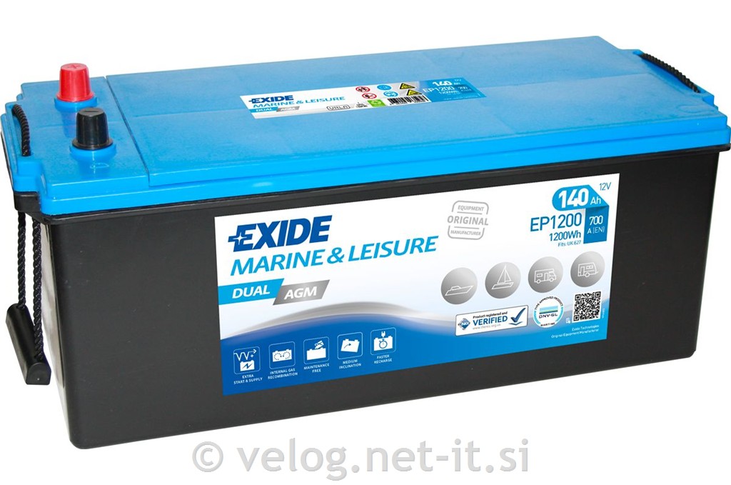 Exide akumulator EP1200, AGM dual, 140Ah