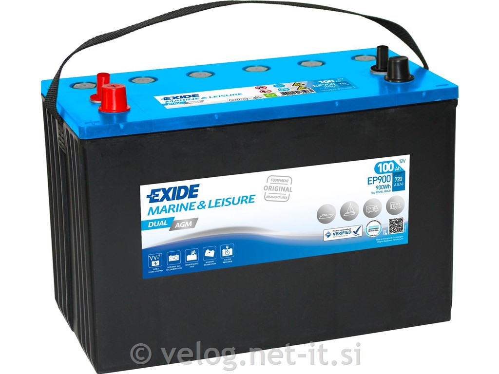Exide akumulator EP900, AGM dual, 100Ah