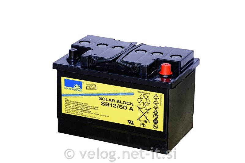 Solarni GEL akumulator Sonnenschein SB 12/60 A s 1.200 cikli