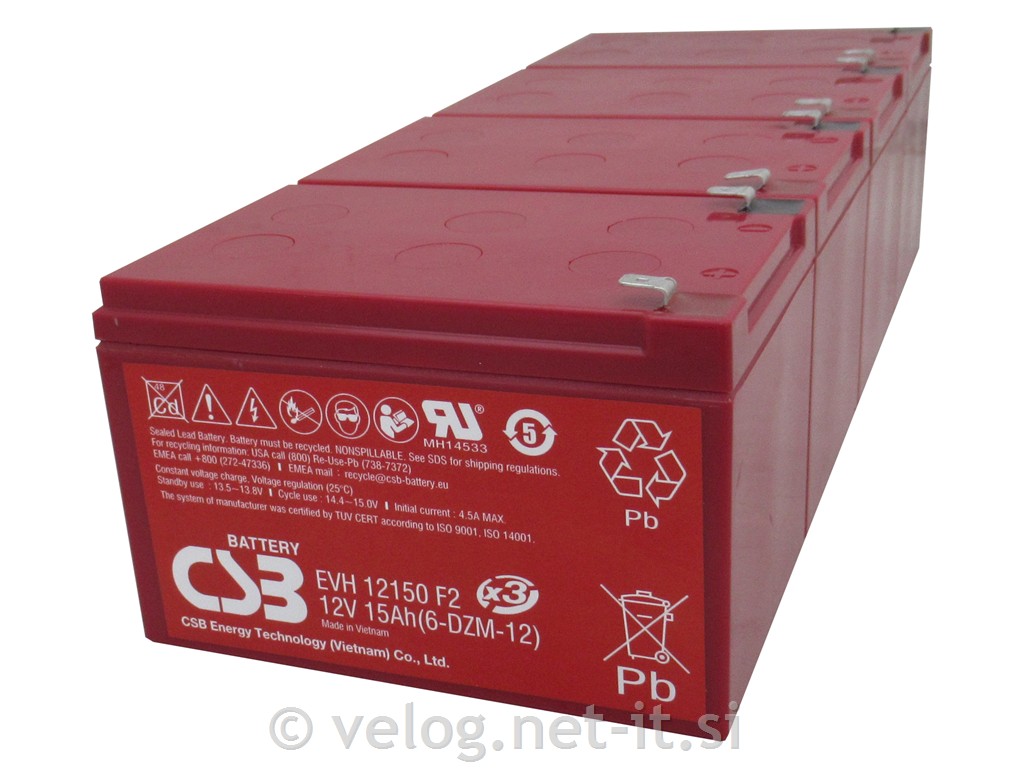 Akumulator za e-skuter Alpha 48V 15Ah CSB