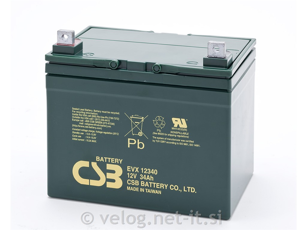 Ciklični AGM DC akumulator 12V 34Ah CSB
