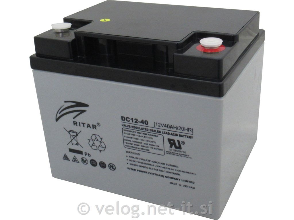 Ciklični AGM DC akumulator 40Ah Ritar