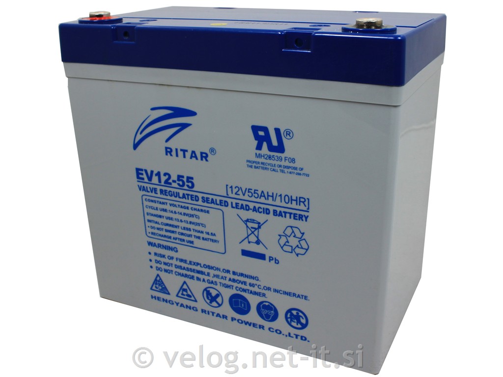 Ciklični AGM EV akumulator 55Ah Ritar