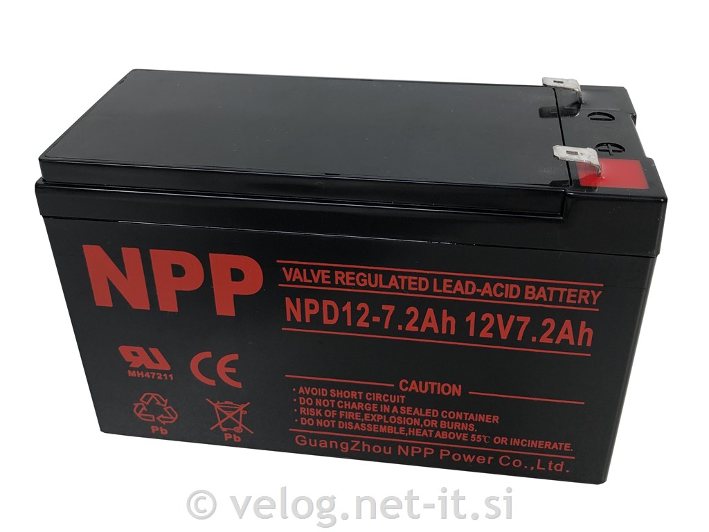 Ciklični AGM DC akumulator 7,2Ah NPP