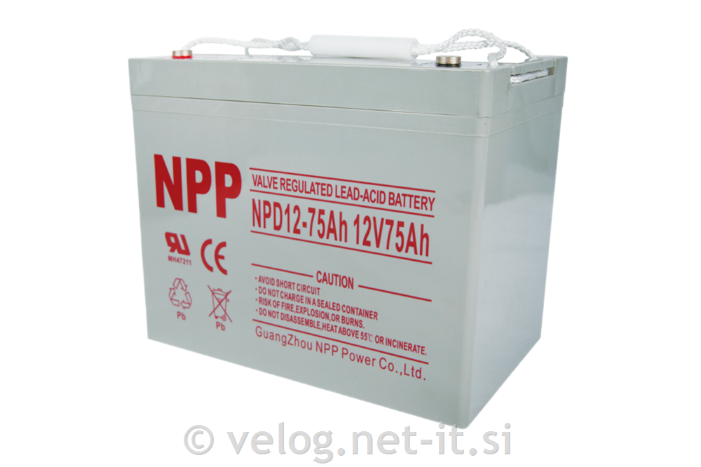 Ciklični AGM DC akumulator 75Ah NPP