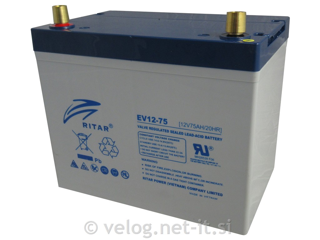 Ciklični AGM EV akumulator 75Ah Ritar