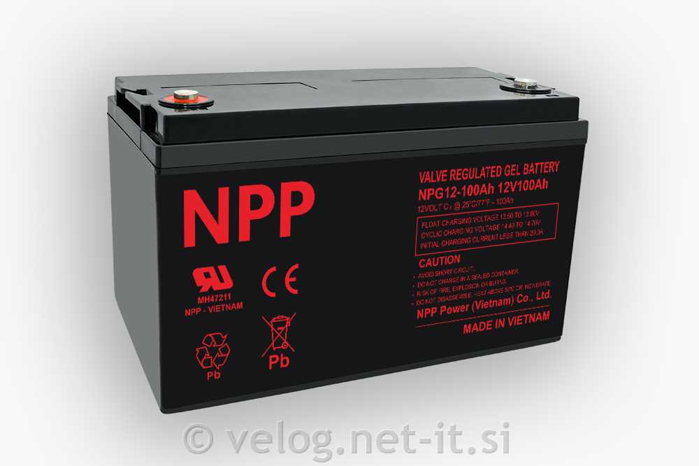 Ciklični GEL DC akumulator 100Ah NPP