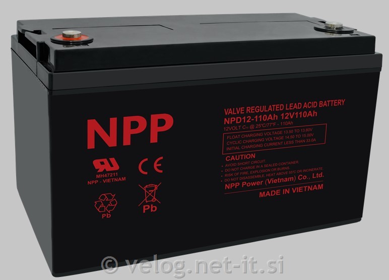 Ciklični AGM DC akumulator 110Ah NPP