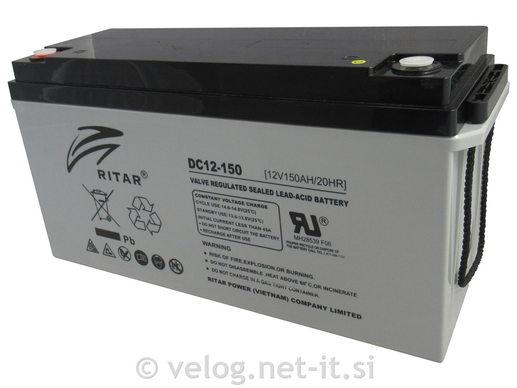 Ciklični AGM DC akumulator 150Ah Ritar