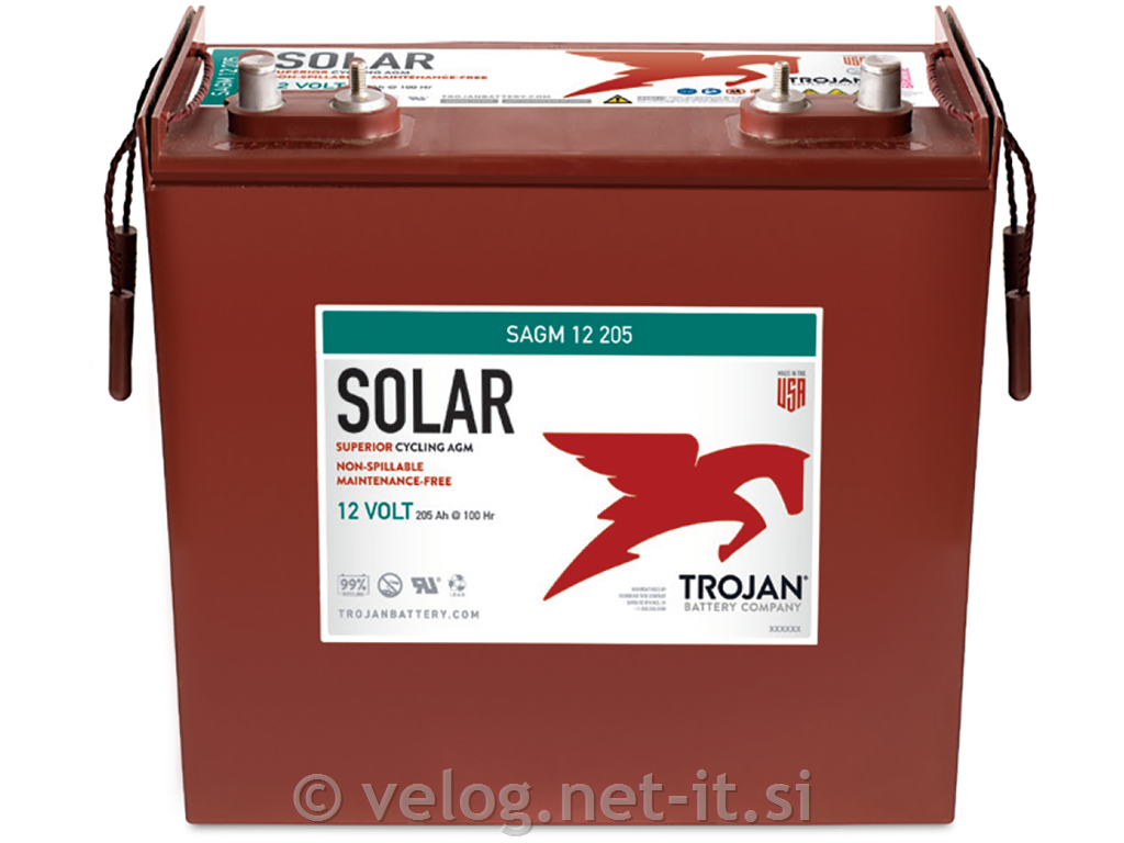 Akumulator Trojan AGM Sagm 205Ah 12V - 1.700 ciklov