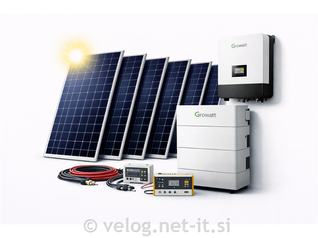Sončna elektrarna 10kW s hranilnikom Growatt 10kWh