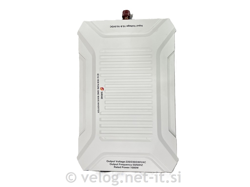 Razsmernik 1000W 12V sinusni Srne Solar - z bluetooth