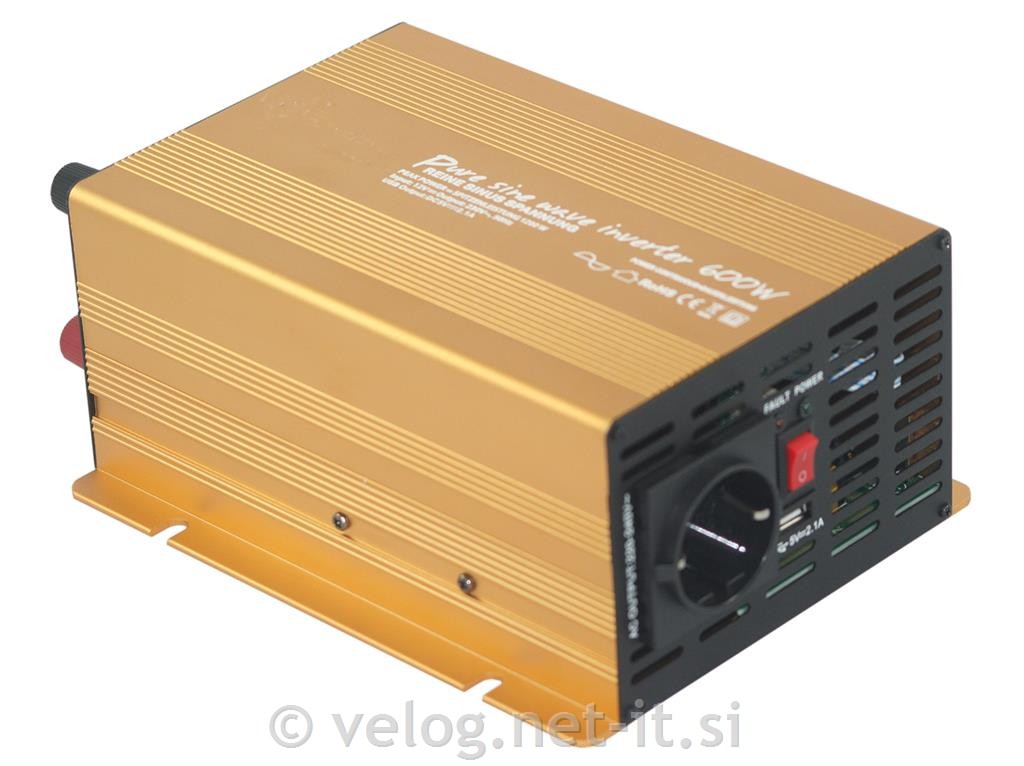 Razsmernik 24V 600W čisti sinus Solatro