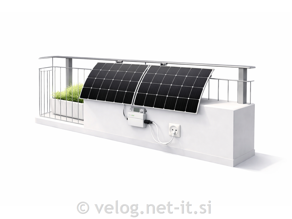 Balkonska sončna elektrarna z ultra lahkimi paneli