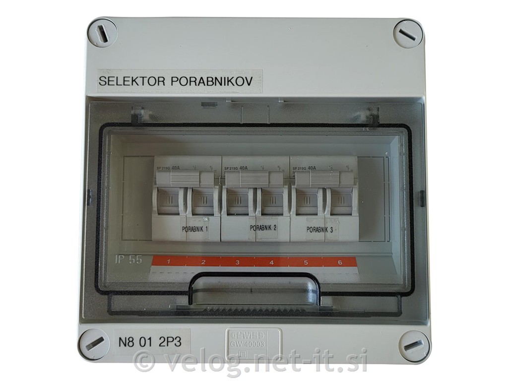 Selektor napajanja porabnikov