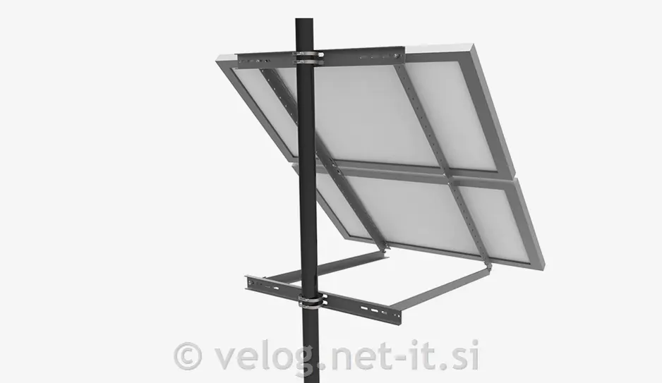 Nosilec solarnega modula za na drog 100 - 680mm