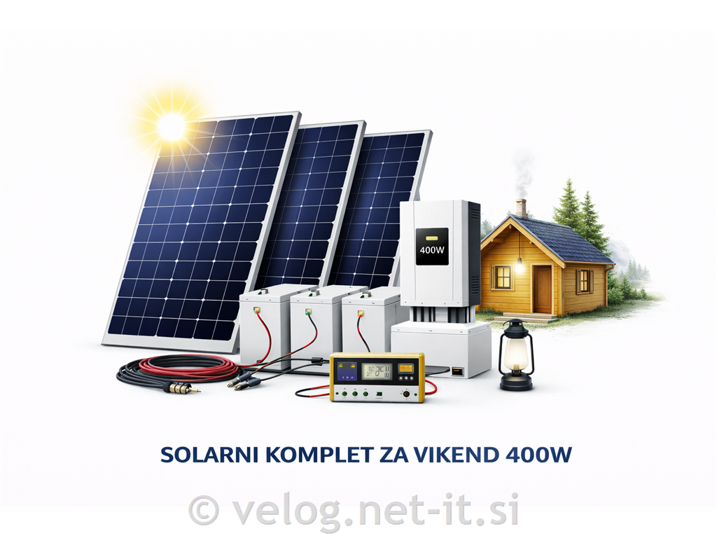 Solarni komplet za vikend 400W - po vašem izboru