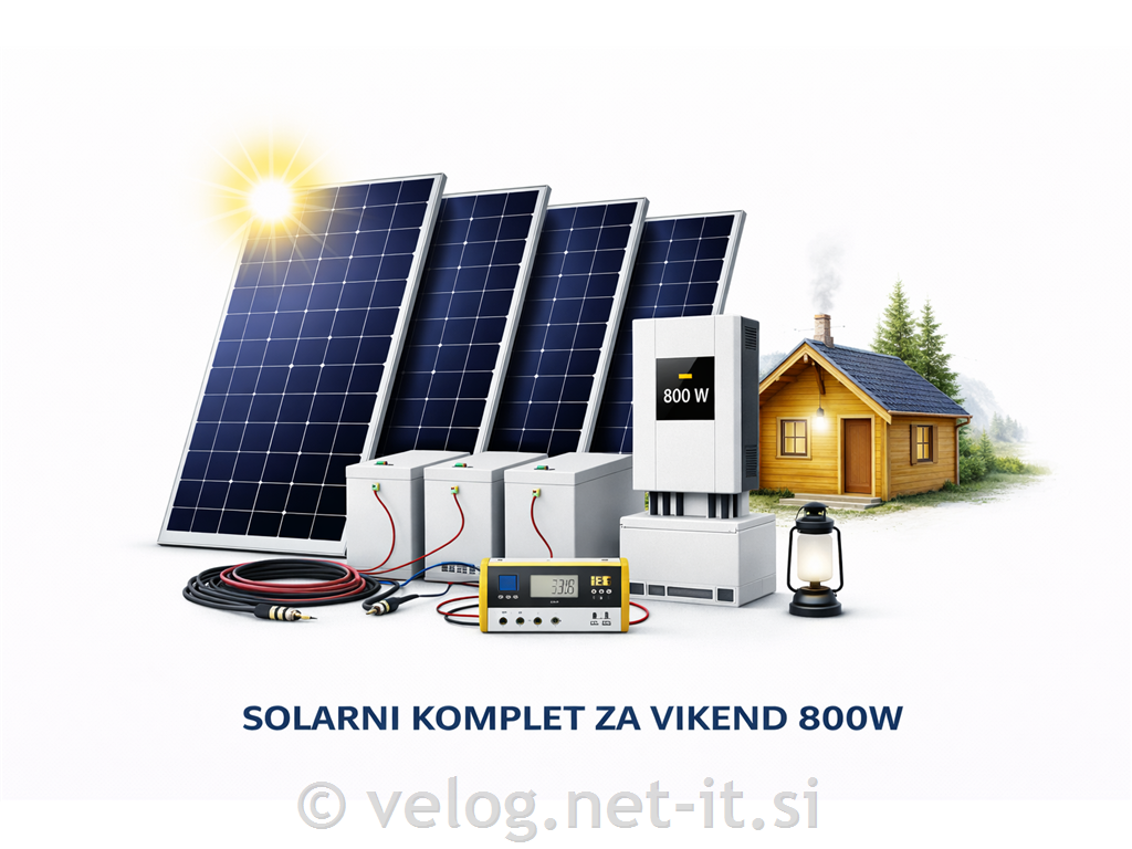 Solarni komplet za vikend 800W - po vašem izboru