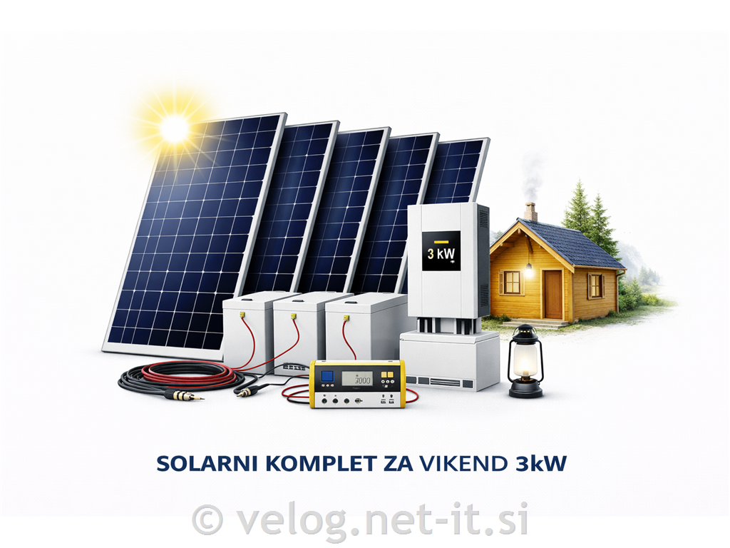 Solarni komplet za vikend 3kW HV - sestavite ga sami