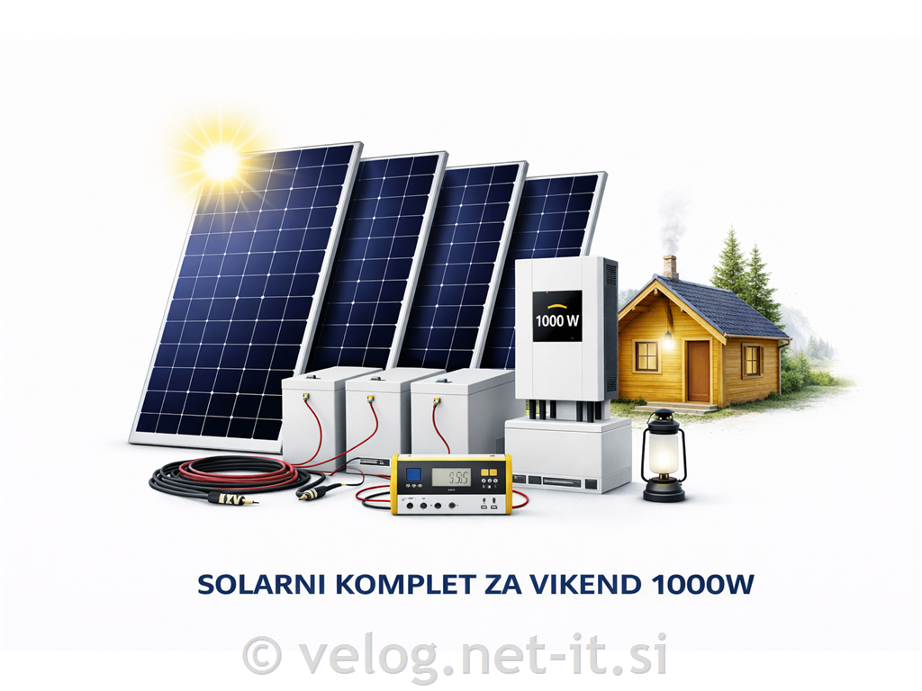 Solarni komplet za vikend 1000W - sestavite ga sami