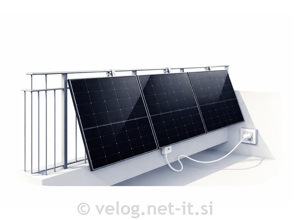 Balkonska sončna elektrarna 800W - integriran mikro inverter na panelu