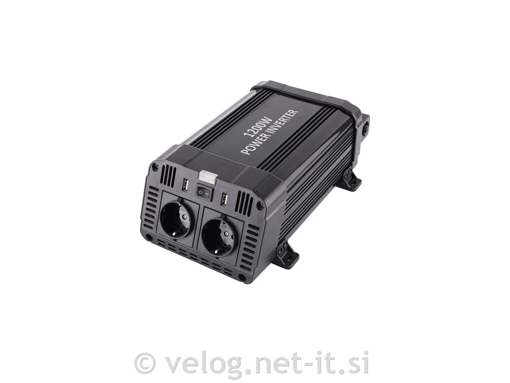 Razsmernik 1200W 12V za sončne celice, navtiko, avtodom