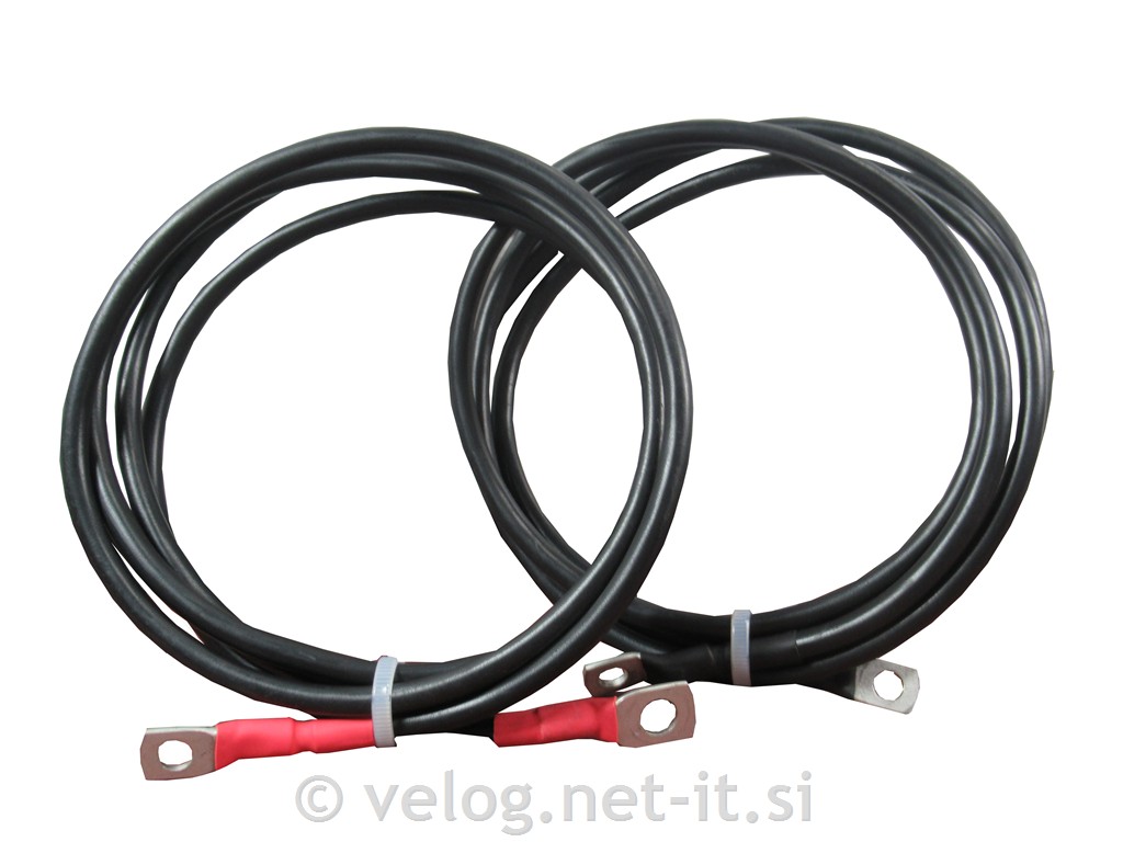 Kabel 2 x 2m, 25mm2 s kabel čeveljčki